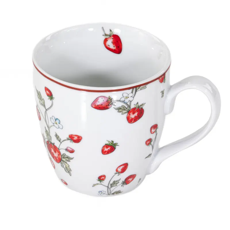 Kubek ceramiczny w poziomki EMILY, 480 ml