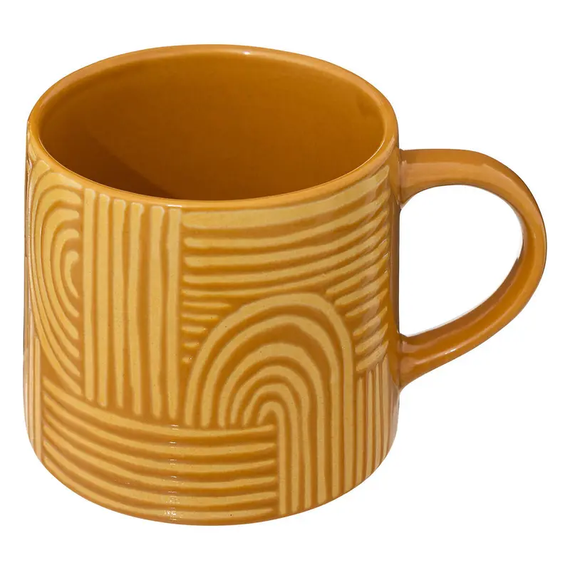 Kubek ceramiczny z geometrycznym wzorem SOLEYA, 380 ml