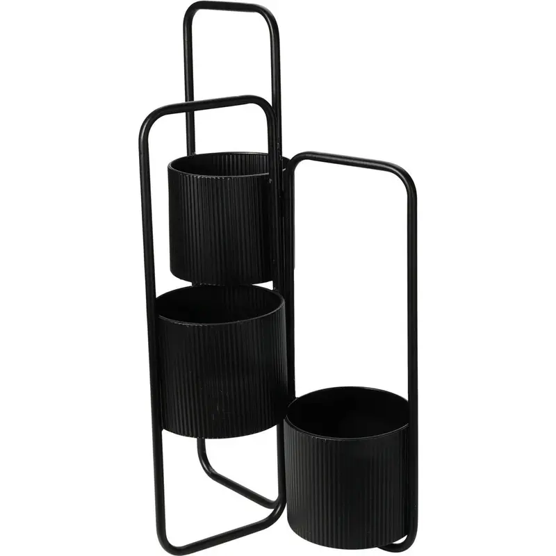 Kwietnik metalowy FLOWER, 3 poziomy, 57 cm