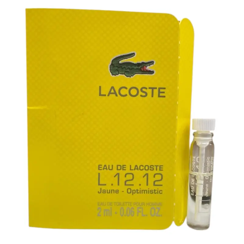 Lacoste, Eau de Lacoste L.12.12 Jaune - Optimistic, Eau De Toilette, For Men, 2 ml *Vial