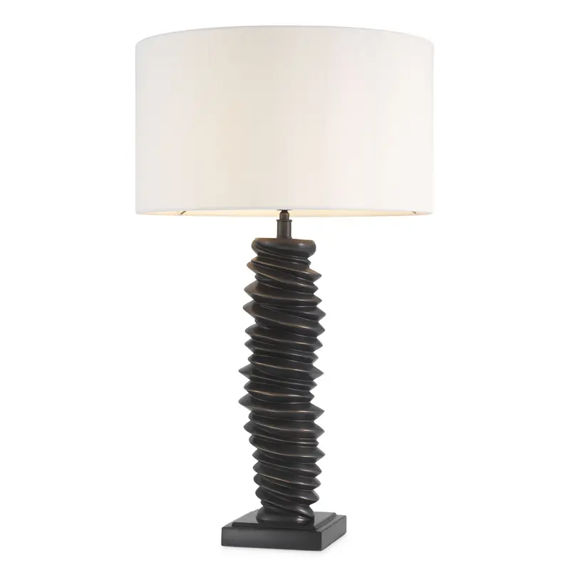 Lampa biurkowa Eichholtz Miro wykończenie w ciemnym brązie