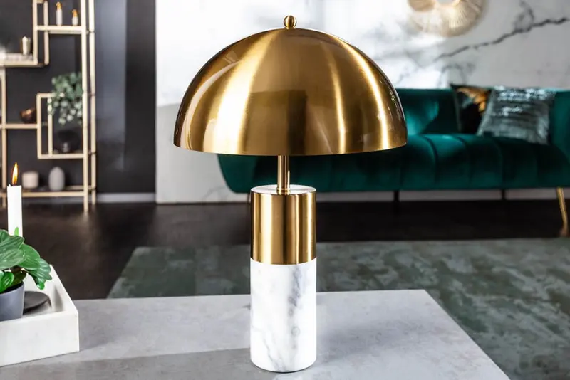 LAMPA BURLESQUE ZŁOTA / BIAŁA / 40778 / INVICTA INTERIOR