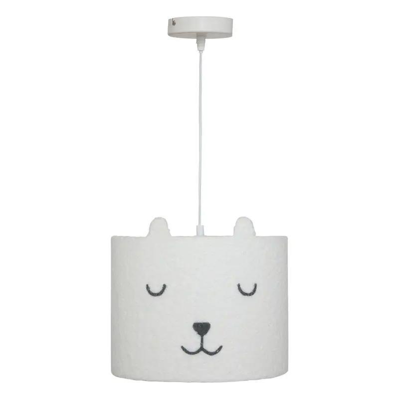 Lampa do pokoju dziecięcego sufitowa TOXEY, miś z uszkami, Ø 28 cm