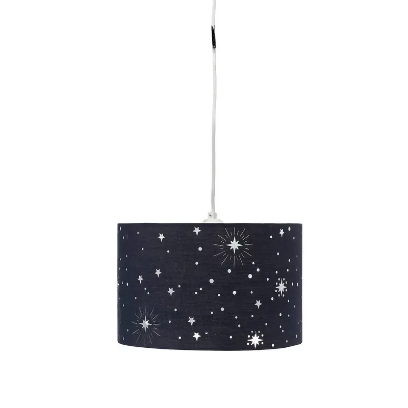 Lampa do pokoju dziecka SPACE, klosz we wzór gwiazd, Ø 28 cm