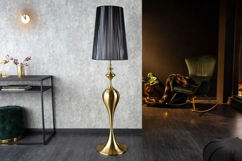Lampa Lucie 160 cm czarno / złota / 41526 / INVICTA INTERIOR