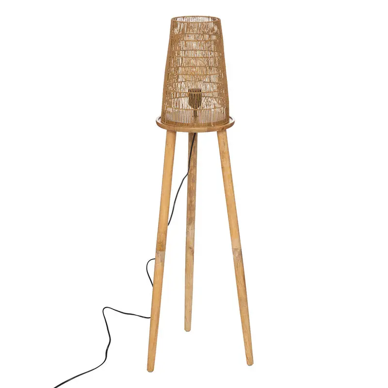 Lampa podłogowa AJMAL z naturalną plecionką, 127 cm