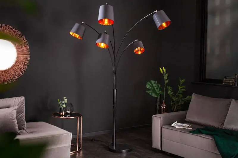 Lampa Podłogowa Levels 202 Cm Czarna / 40036 / INVICTA INTERIOR