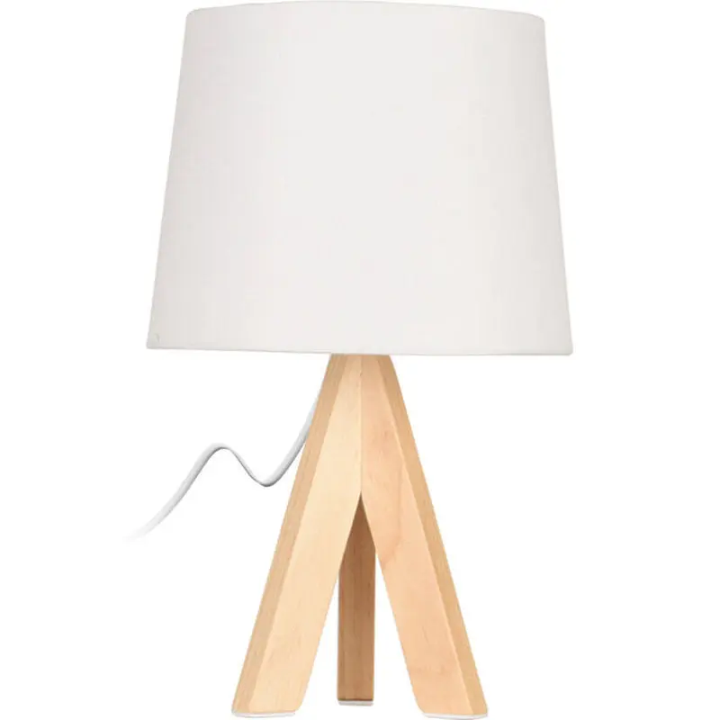 Lampa stojąca na drewnianych nogach, wys. 29 cm