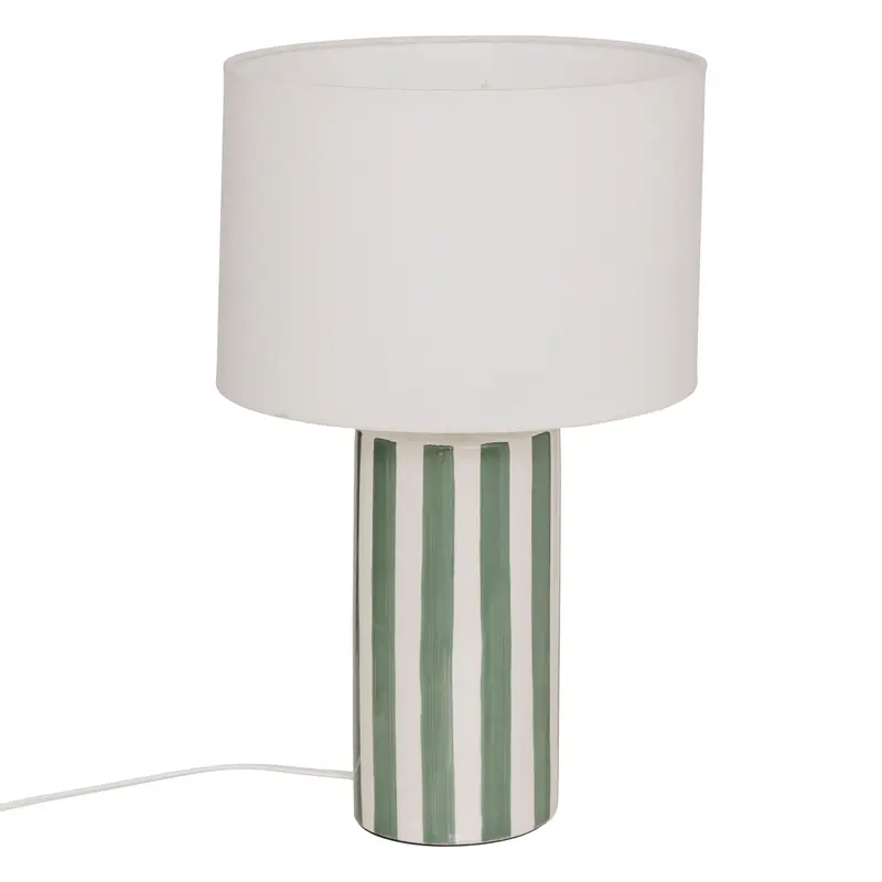 Lampa stołowa podstawa w paski FRIDA, Ø 28 x 47 cm