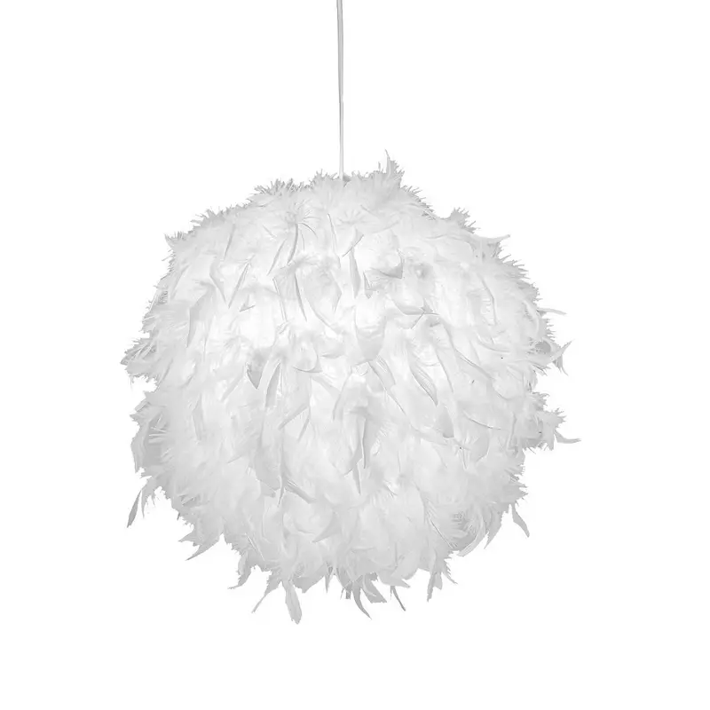 Lampa sufitowa kula z piór, Ø 35 cm