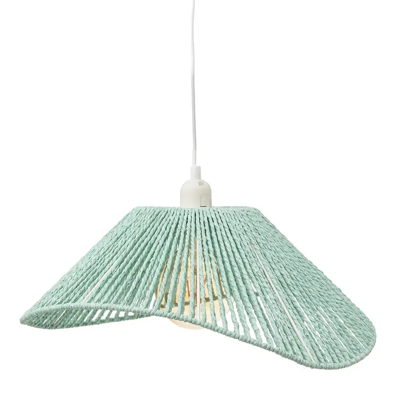 Lampa sufitowa, niebieski, pleciony klosz AUSTRALIE, Ø 40 cm