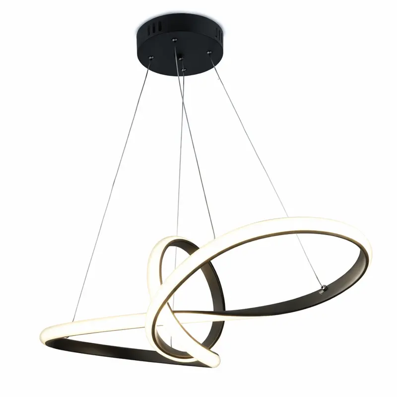 Lampa wisząca LED z geometryczną rzeźbiarską formą w stylu nowoczesnym | Loopra