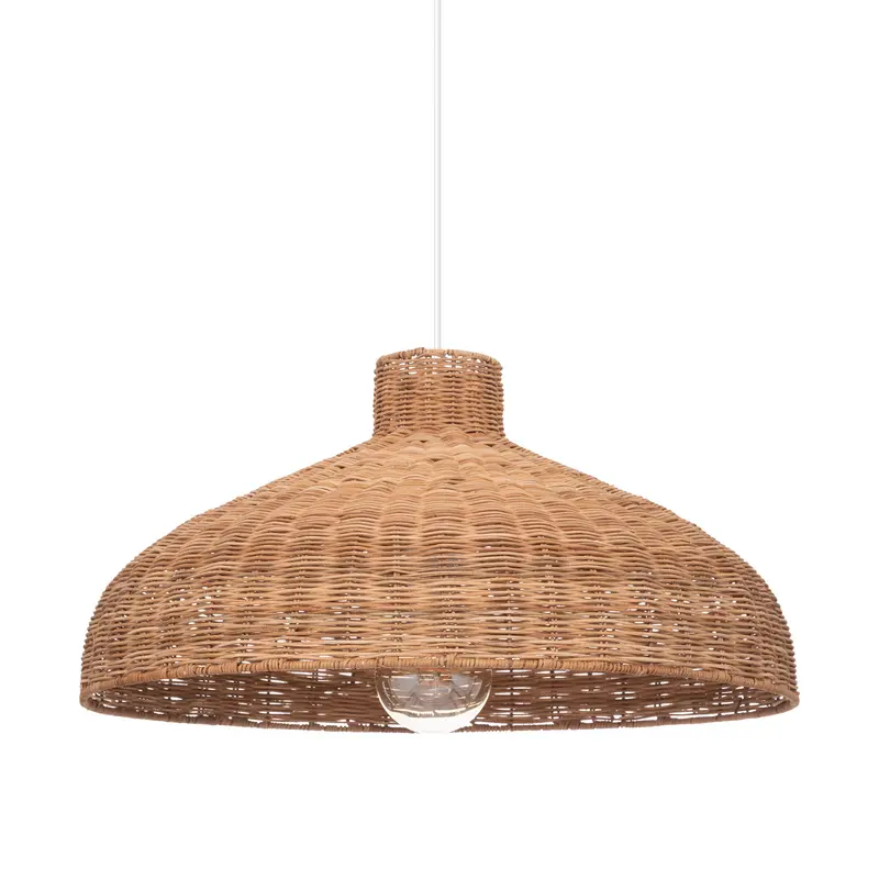 Lampa wisząca ORIGANES z rattanowym kloszem, Ø 58 cm