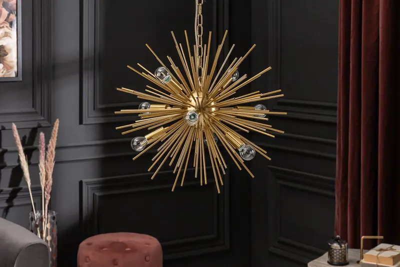 LAMPA WISZĄCA SUNLIGHT 85 CM ZŁOTA / 40826 / INVICTA INTERIOR