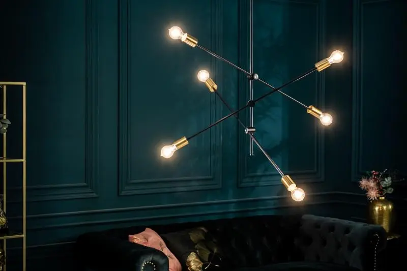 LAMPA WISZĄCA VARIATION CZARNE ZŁOTO / 40773 / INVICTA INTERIOR