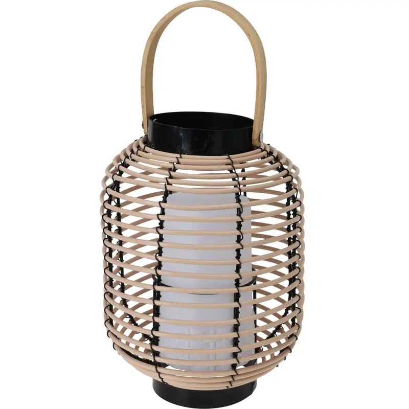 Lampion rattanowy z uchwytem, LED