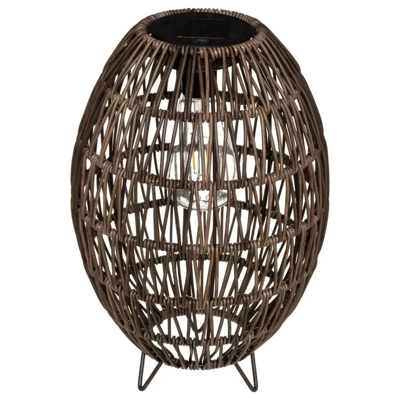 Lampion solarny z plecionym kloszem, Ø 21cm