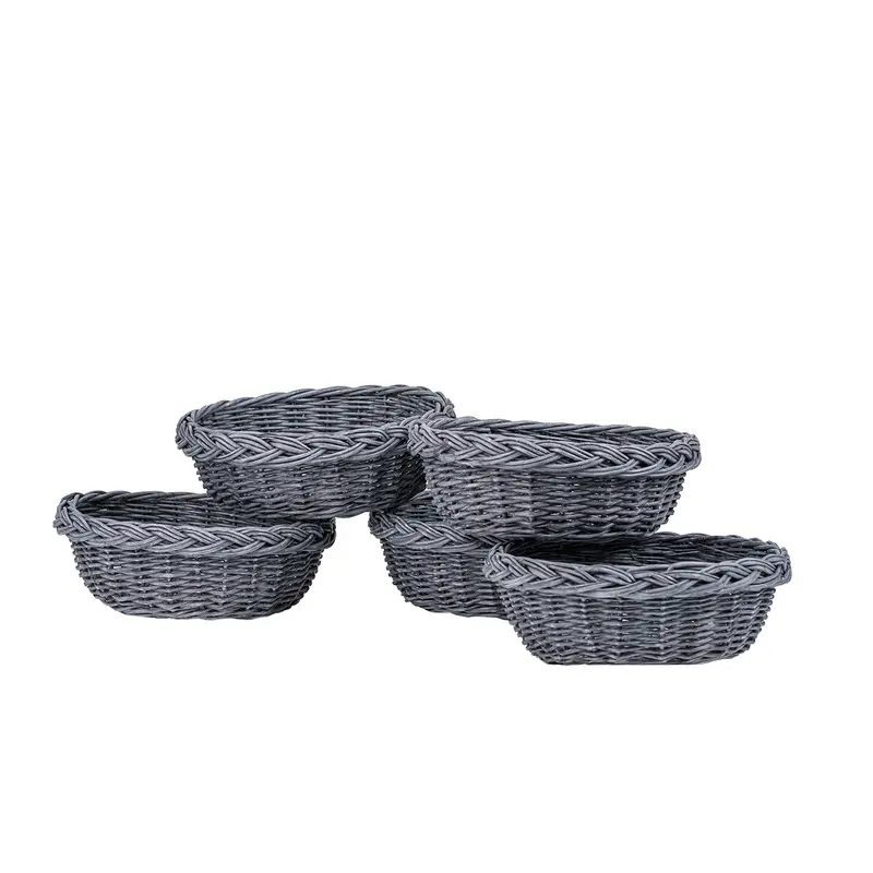 Larus wicker bread basket for display, set of 5 TheWickerStories