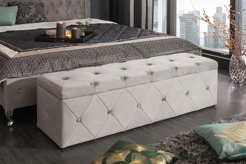 Ławka EXTRAVAGANCIA SREBRNO SZARA 140 / 39768 / INVICTA INTERIOR