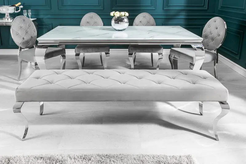 Ławka Modern Barock Silver / 39161 / INVICTA INTERIOR
