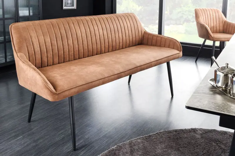 ŁAWKA TURIN BRĄZOWY AKSAMIT 160 CM / 43695 / INVICTA INTERIOR