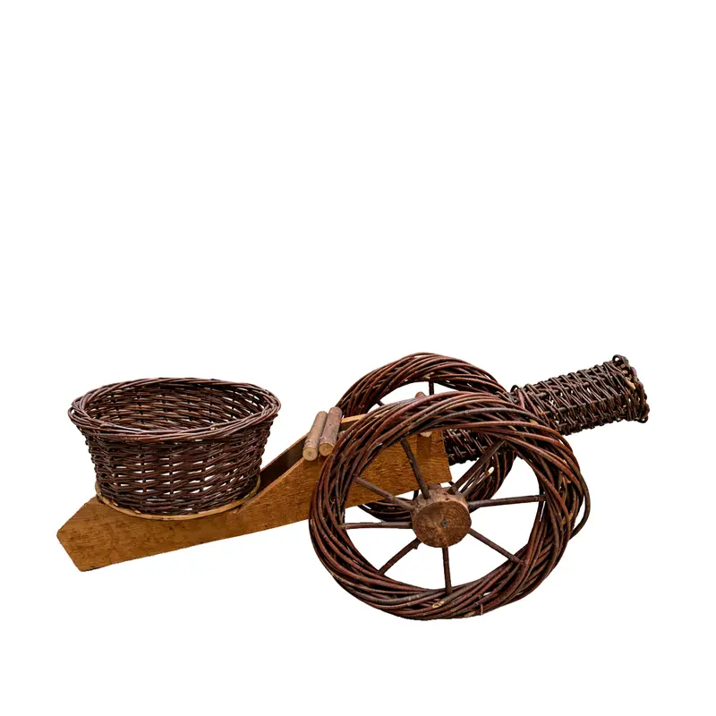 Lignum decorative wicker figurine with garden planters TheWickerStories