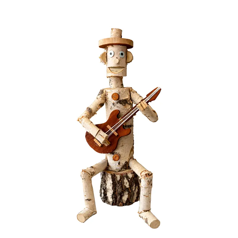 Lignum decorative wooden garden figurine made from birch TheWickerStories
