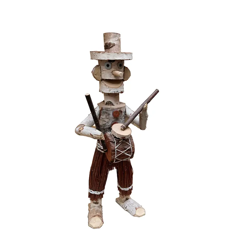 Lignum wooden decorative birch figurine for the garden TheWickerStories