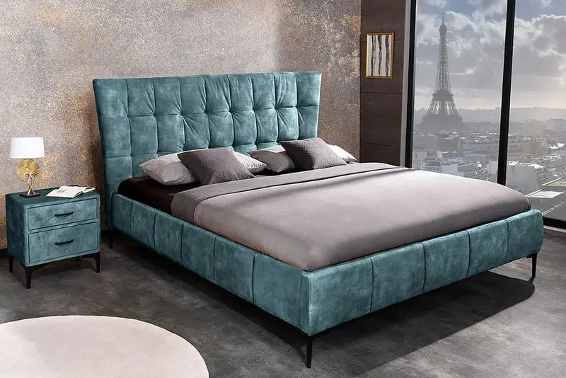 ŁÓŻKO BOUTIQUE NIEBIESKI 180 X 200 CM / 41428 / INVICTA INTERIOR