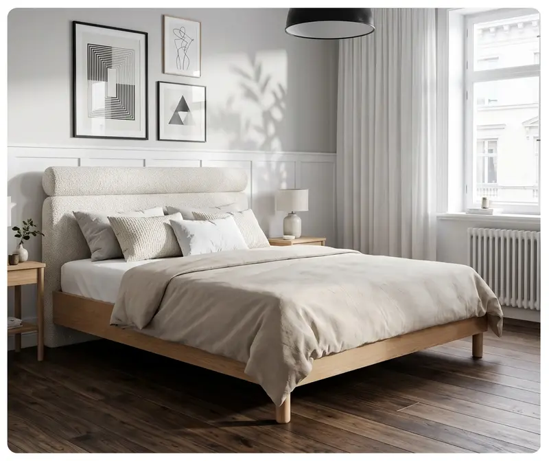 Łóżko Sanden S-11 140x200 / 160x200 z pojemnikiem i stelażem