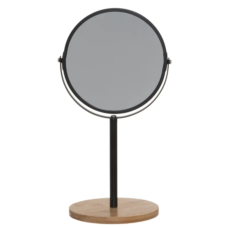 Lusterko kosmetyczne na bambusowej podstawie, wys. 34 cm