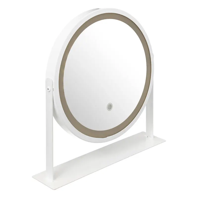 Lusterko kosmetyczne z podświetleniem LED, białe, Ø 34 cm