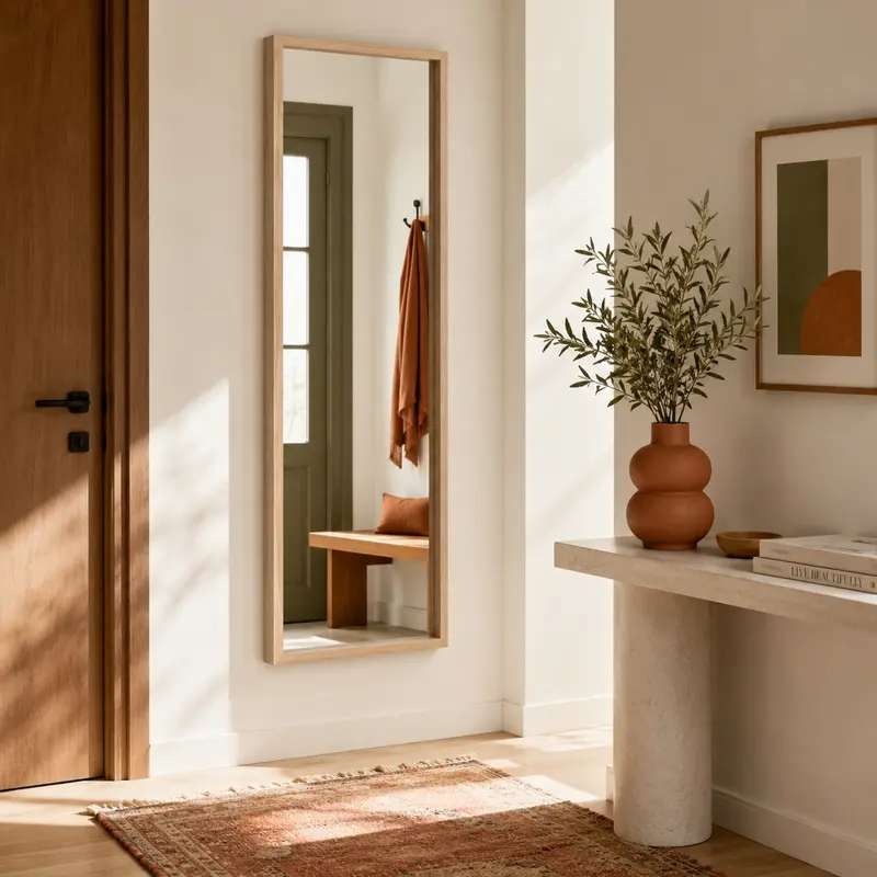 Lustro ścienne w ramie MDF, 150 cm