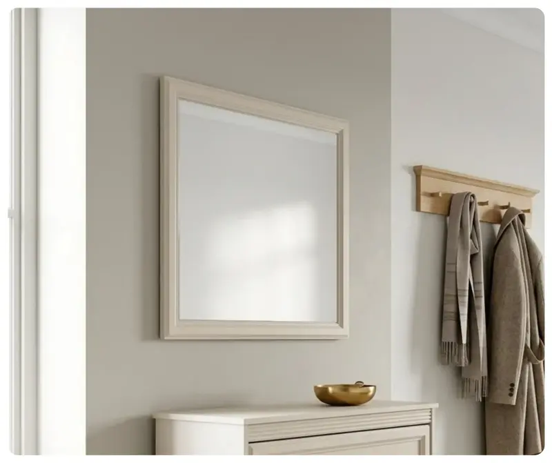 Lustro ścienne Windsor 21 kaszmir w ozdobnej ramie MDF