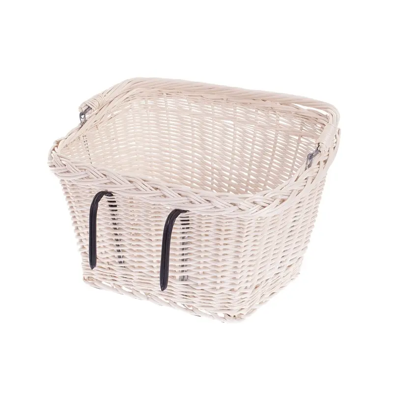 Magnus wicker basket for bike, bike basket with hooks TheWickerStories