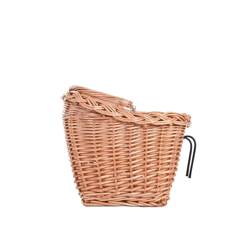 Magnus wicker bike basket, bike basket with hooks TheWickerStories