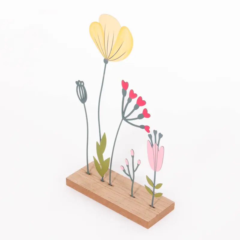Metalowa ozdoba polne kwiaty FLORINA, wys. 28 cm