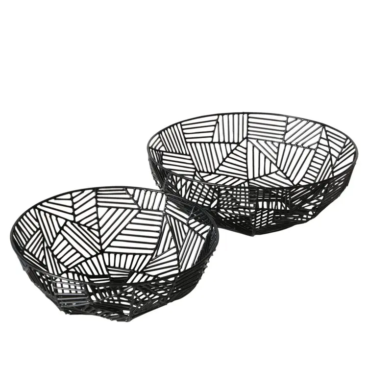 Metalowe misy dekoracyjne GRAPHINA, 2 szt. Ø 25-30 cm