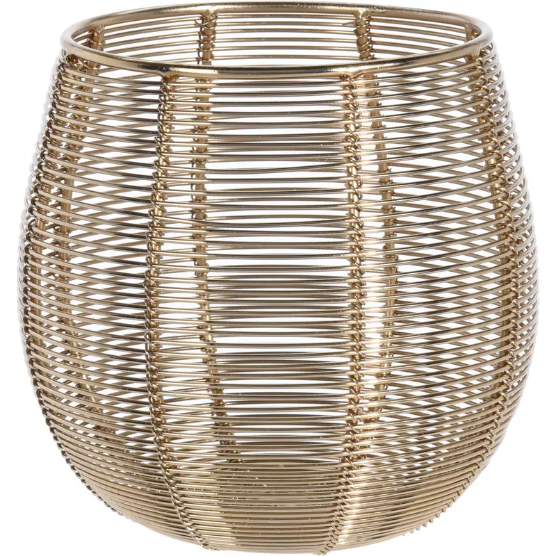 Metalowy świecznik na tealight, złoty