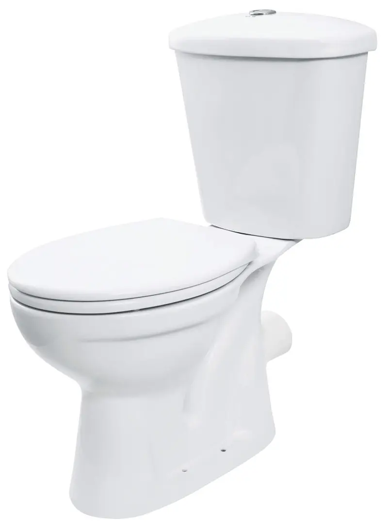 Miska WC kompakt - odpływ poziomy Funkia Biały