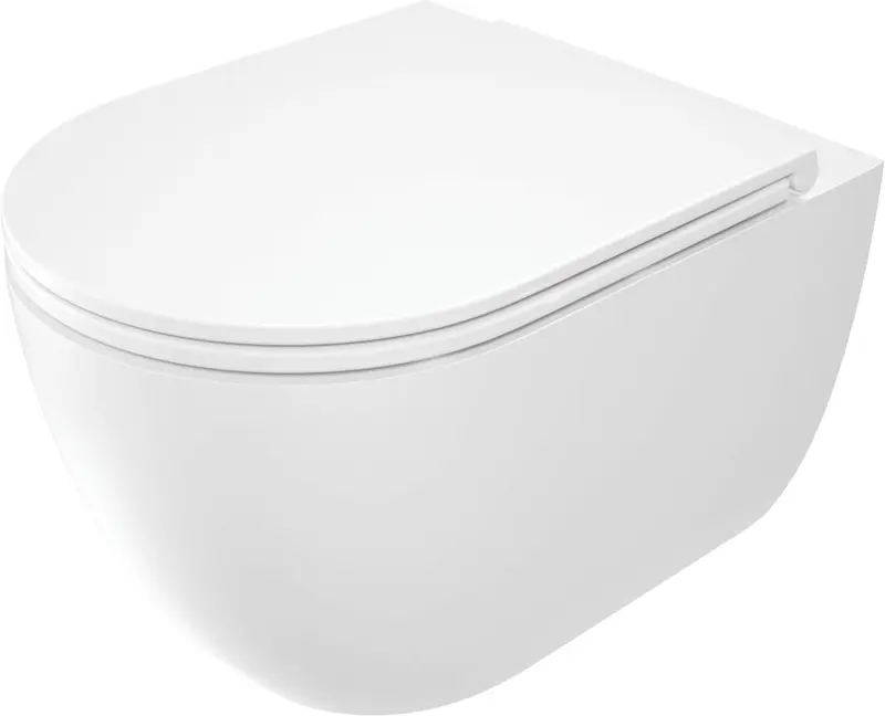 Miska WC z deską bezkołnierzowa Round Biały