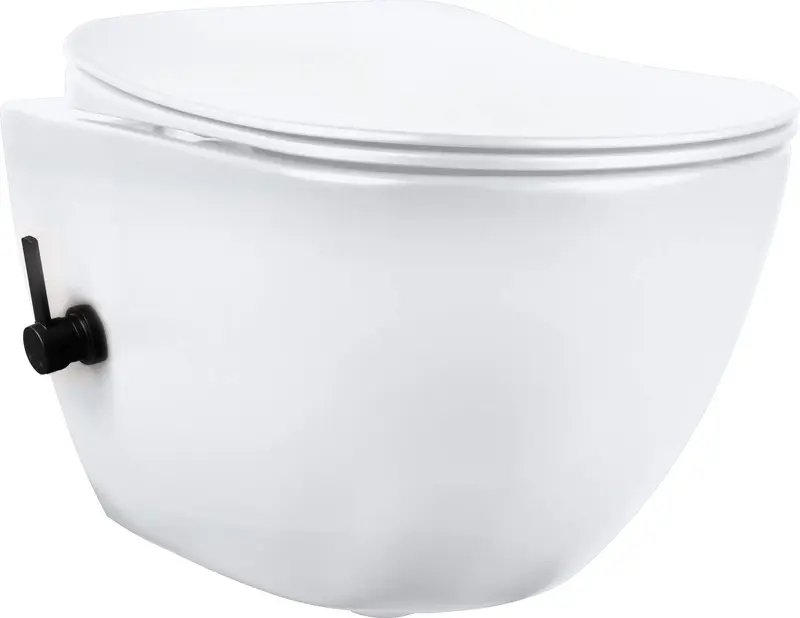 Miska WC z funkcją bidetu - z baterią mieszaczową Peonia Biały