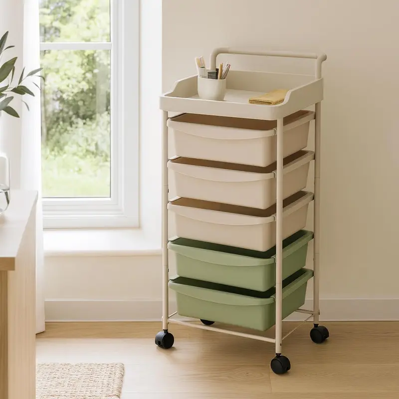 Mobilny organizer DESKOLOR, 6 szuflad, 82 cm