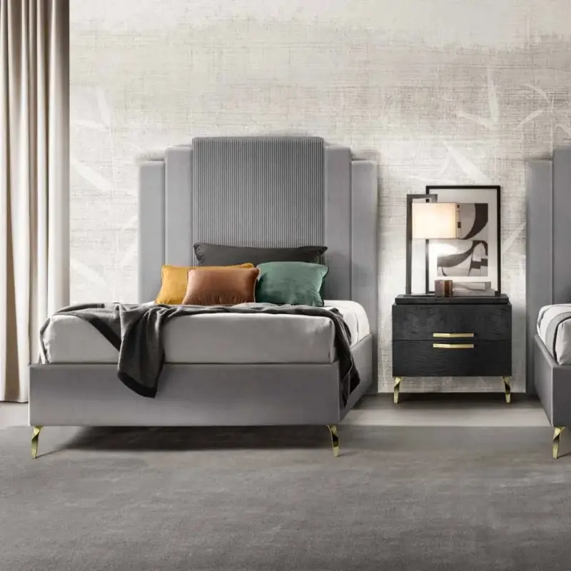MODERNA GOLD  WŁOSKIE ŁÓŻKO TAPICEROWANE TWIN SIZE 110/120 X 190/200CM / ADORA ARREDOCLASSIC