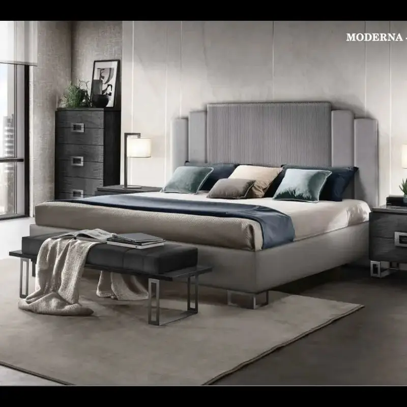 MODERNA TITANUM WŁOSKIE ŁÓŻKO TAPICEROWANE QUEEN SIZE 153/160 X 190/200CM / ADORA ARREDOCLASSIC
