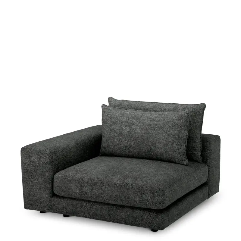 Narożnik S lewy sofy modułowej Lounge Club, Velora Charcoal