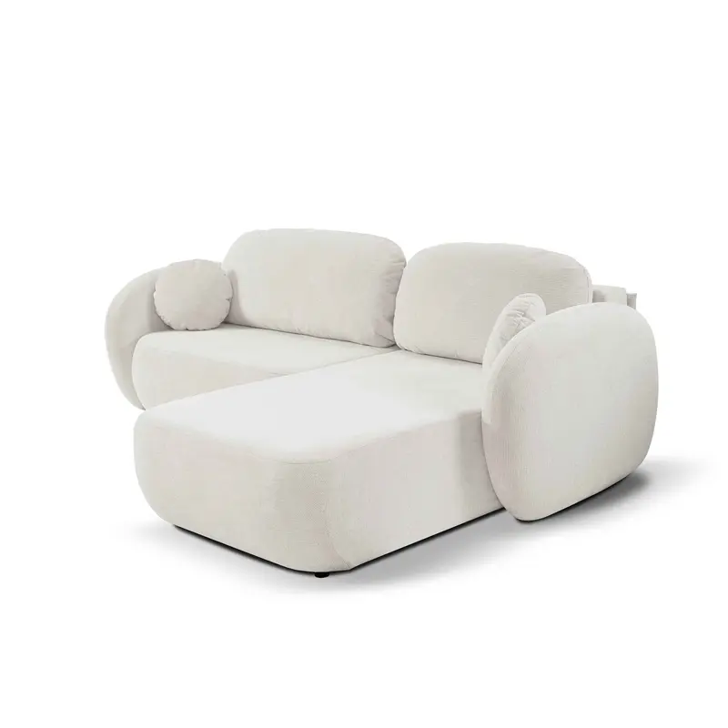 Narożnik z funkcją spania DL 248 cm w stylu nowoczesnym, tkanina Aragon | OLEMO