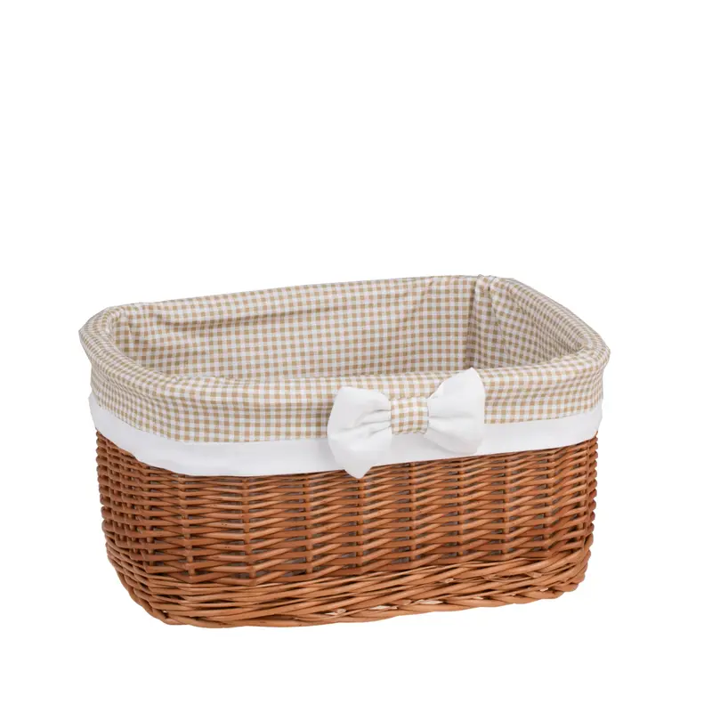 Nestor wicker basket with beige lining TheWickerStories