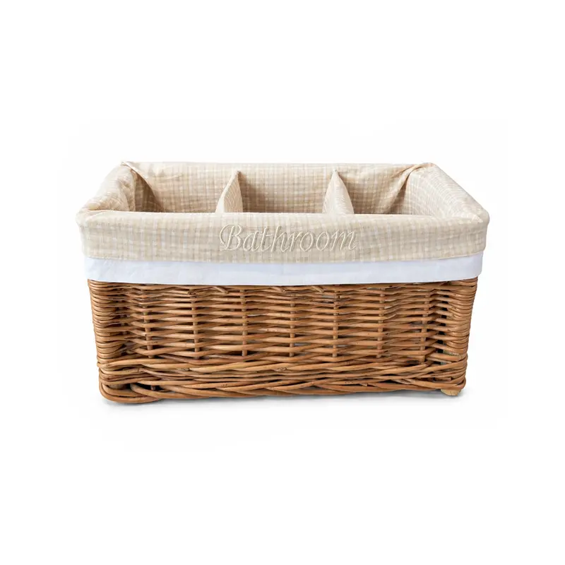 Novinus wicker organizer basket with beige trim TheWickerStories