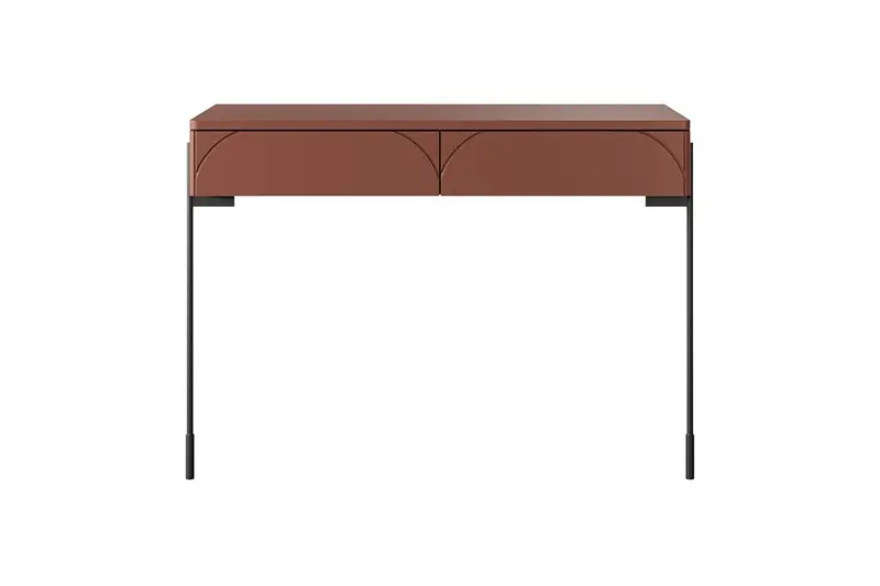 Nowoczesna konsola/toaletka z dwoma szufladami Sonatia 100 cm - burgund